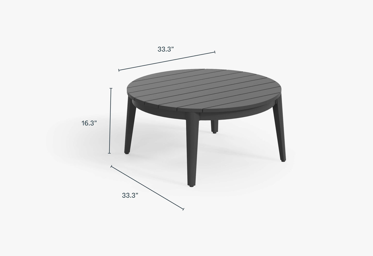 Aluminum Outdoor Coffee Table - Round