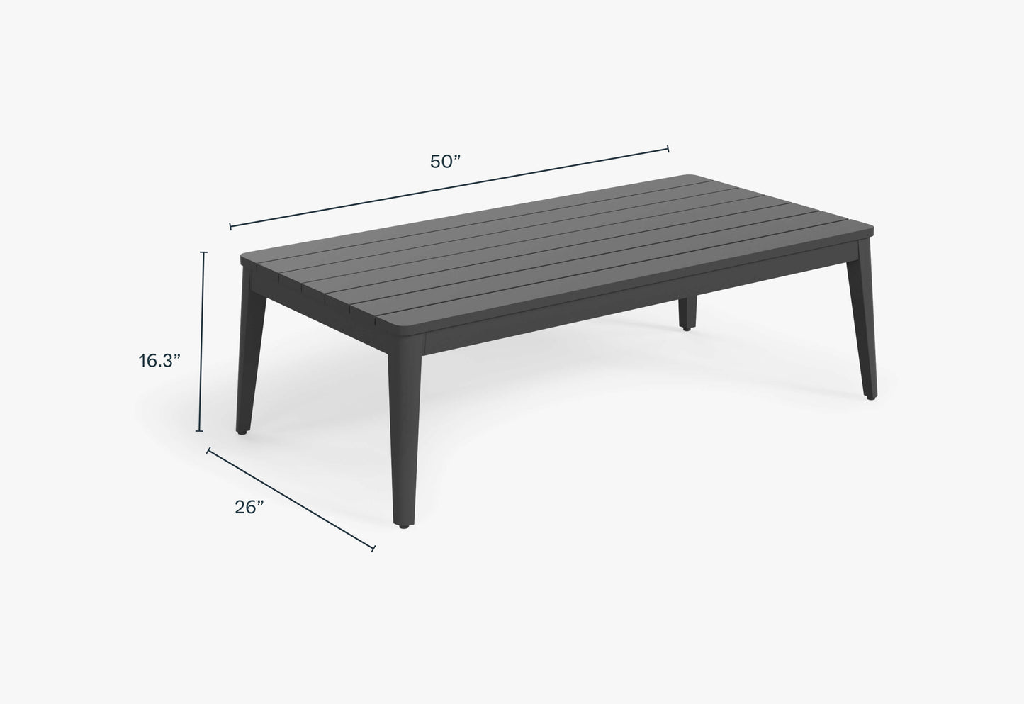 Aluminum Outdoor Coffee Table - Rectangular