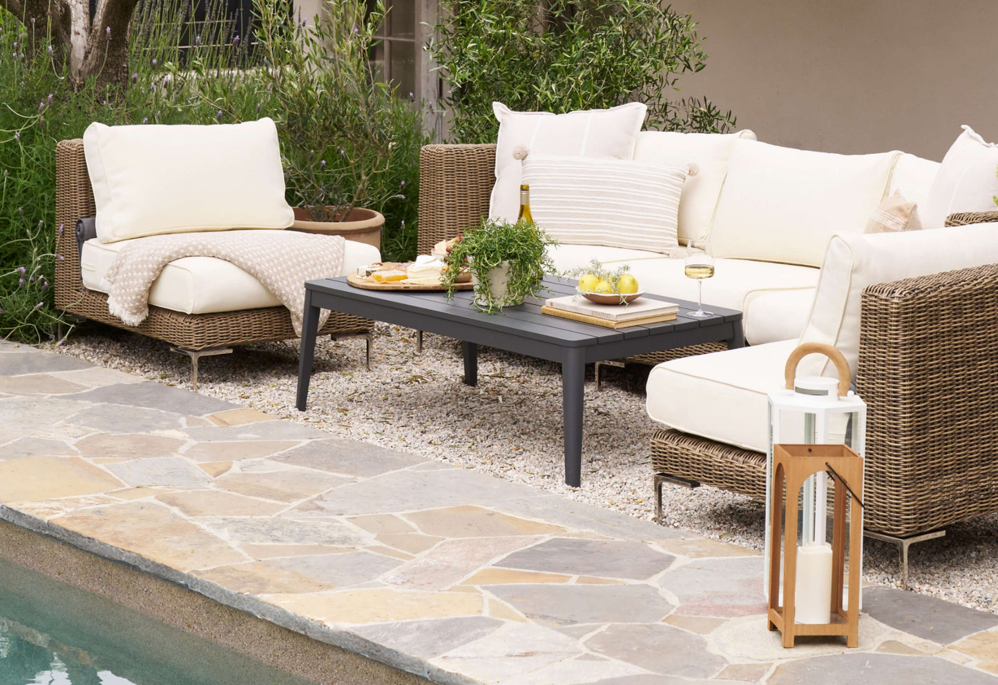 Aluminum Outdoor Coffee Table - Rectangular